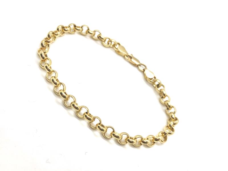 Bracciale  oro giallo 750/1000 maglia rolò cm. 21