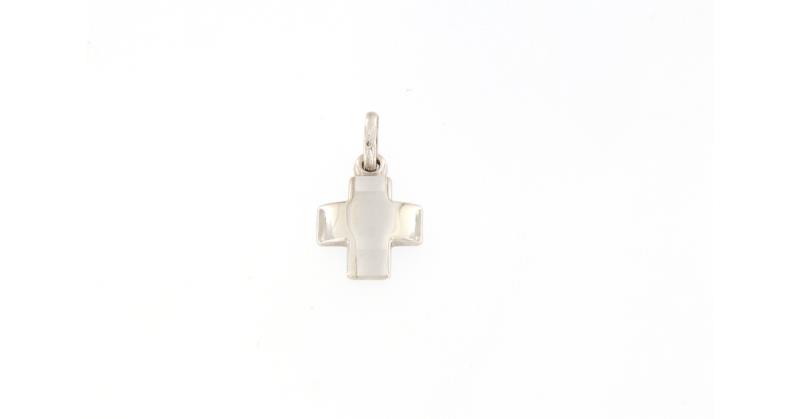 Ciondolo in oro b 750/1000 croce bombata