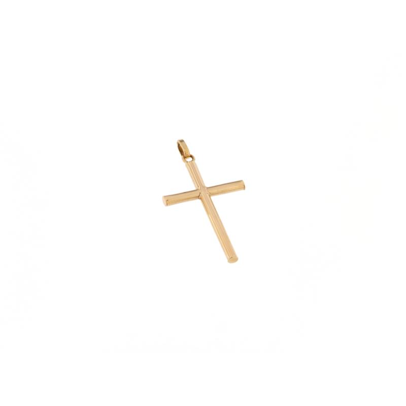 Ciondolo in oro g 750/1000 croce liscia