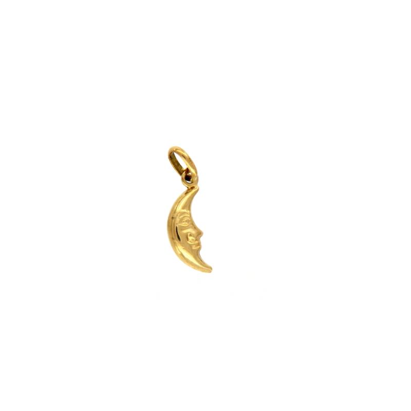 Ciondolo in oro g 750/1000 luna mezza