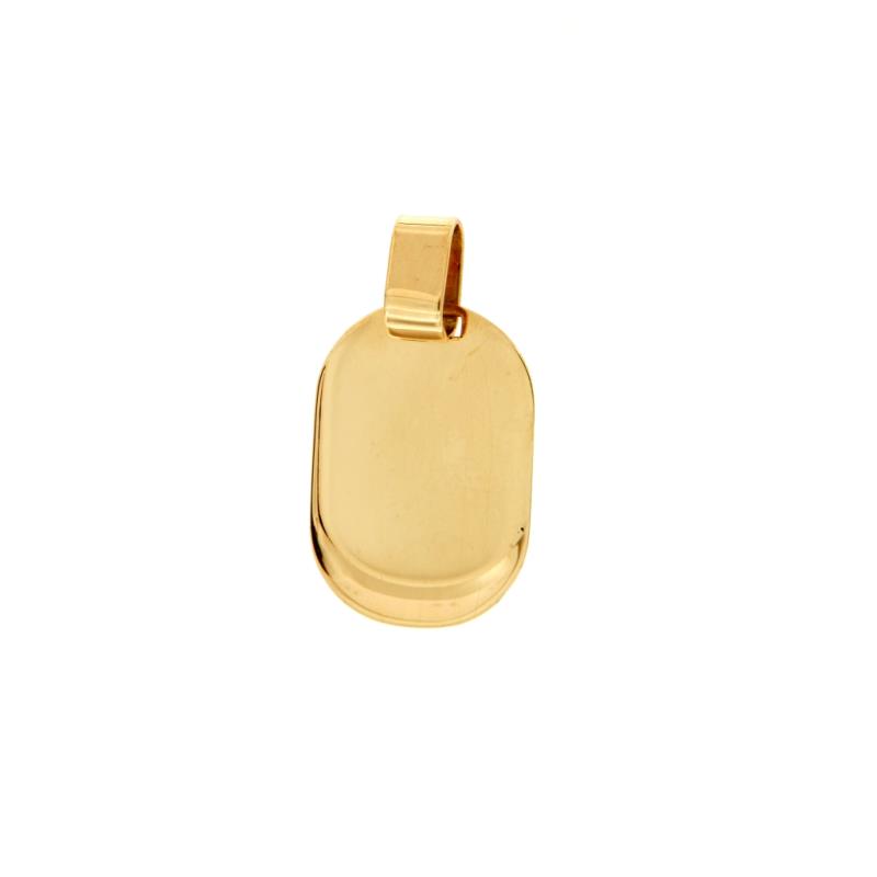 Ciondolo in oro g 750/1000 ovale targ