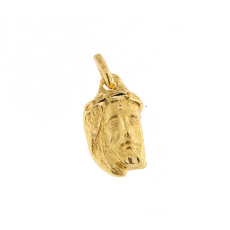 Ciondolo in oro g 750/1000 viso di cristo 