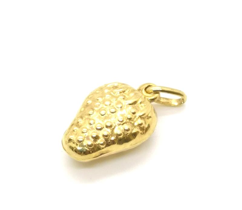 Ciondolo oro giallo 750/1000 mod.  fragola puntinata