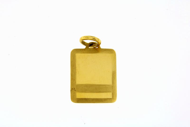 Ciondolo oro giallo 750/1000 rettangolare
