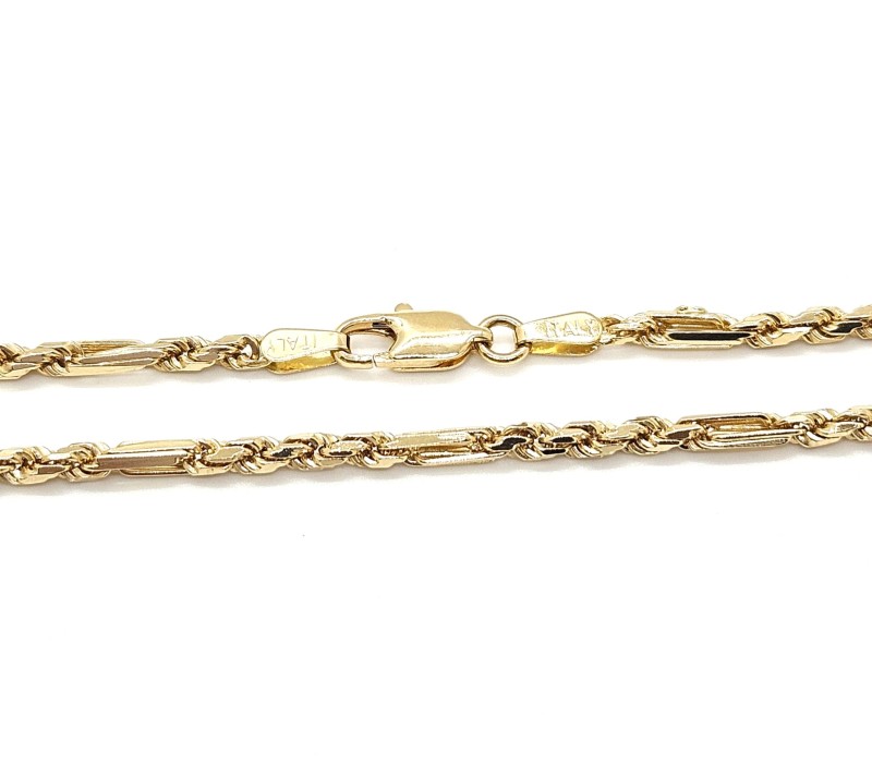 Collana  oro giallo 750/1000 maglia 1+1 cm 51
