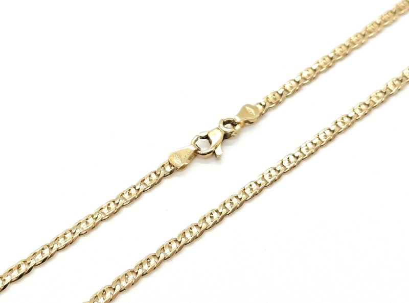 Collana  oro giallo 750/1000 maglia occhio di pernice cm 49.5