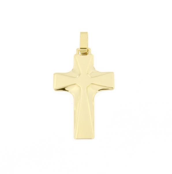 Croce liscia oro giallo 750\1000 
