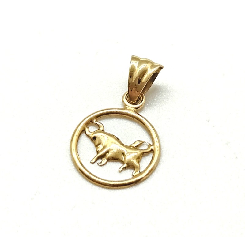 Medaglia oro giallo 750/1000 segno zodiacale  